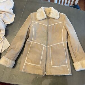Chic Tan Teddy Jacket for Women